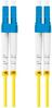 Kiudoptiline patchcord Lanberg G657A1, SM LC/UPC-LC/UPC duplex, 1 m, kollane