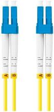 Kiudoptiline patchcord Lanberg G657A1, SM LC/UPC-LC/UPC duplex, 1 m, kollane