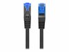 Võrgukaabel Lanberg PCF6A-10CC-0150-BK, Cat6A, S/FTP, LSZH, CCA, 1.5 m, must