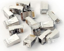 RJ45 pistik Digitus X-ML-6AF-IMP, Cat6A, varjestatud, 100 tk, hall
