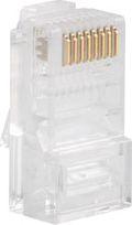 Võrgupistik Lanberg PLU-5000 RJ-45 UTP CAT5E, 8P8C, 100 tk, läbipaistev
