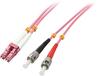 Optiline kaabel Lindy LC/ST OM4, multimode, duplex, 2 m, lilla