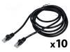 Võrgukaabel Lanberg PCU6-20CC-0300-BK, Cat6, UTP, 3 m, must, 10 tk pakis