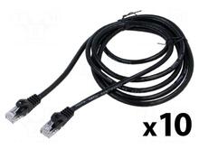 Võrgukaabel Lanberg PCU6-20CC-0300-BK, Cat6, UTP, 3 m, must, 10 tk pakis