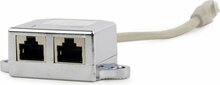 Adapter Gembird NCA-SP-02, LAN jagaja, FTP, 2x RJ45, 0.15 m, must