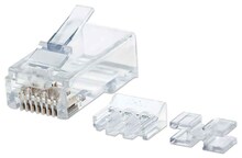 Pistik Intellinet RJ45 Cat6a UTP, 80 tk, läbipaistev, 790550