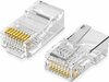 RJ45 pistikud Ugreen NW110, 8P/8C, Cat5/5e, UTP, läbipaistev, 100 tk