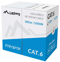 Võrgukaabel Lanberg LCS6-11CU-0305-S, Cat6, SF/UTP, S-FTPP, 305 m, hall