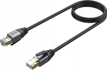 Võrgukaabel Unitek C18149AGY03-2M, Cat8, S/FTP, 2 m, must