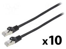 Võrgukaabel Lanberg PCF6-20CC-0025-BK, Cat6, 0,25 m, must