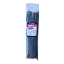 Kinnitusrihmad Specialist+, nailon, must, 4.6x370 mm, 100 tk