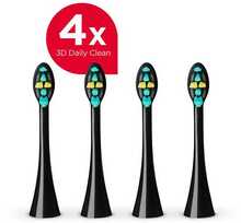 Hambaharja otsikud Concept 3D Daily Clean ZK0071, must, 4 tk