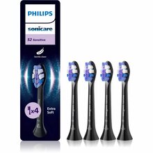 Hambaharja otsikud Philips HX6054/88 Sensitive, must, 4 tk