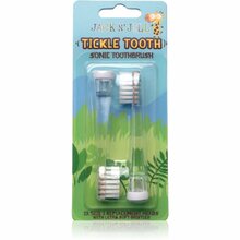 Elektrilise hambaharja otsikud Jack N’ Jill Tickle Tooth, läbipaistev, 2 tk