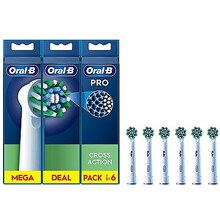 Hambaharja otsikud Oral-B EB50-6 Cross Action Clean Maximiser, valge, 6 tk