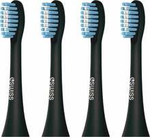 Hambaharja otsikud 4Swiss Sensitive Clean, must, 4 tk