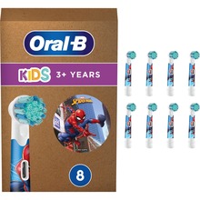 Hambaharja otsikud Oral-B Kids Spiderman, valged, 8 tk