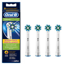 Hambaharja otsikud Oral-B EB50-4 Cross Action Clean, valged, 4 tk