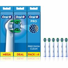 Hambaharja otsikud Oral-B EB20-6 Precision Clean Pro, valge, 6 tk
