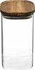 Klaasist toidukarp 5five Simply Smart, 1,3 L, akaatsiapuust kaanega