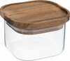 Klaasist toidukarp 5five Simply Smart, 400 ml, puidust kaanega