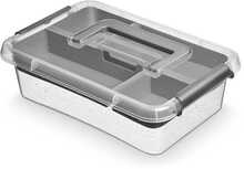 Toidu säilitusnõu Orplast Nanobox, 3,1 L, läbipaistev/hall
