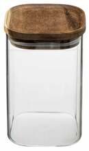 Kuivainepurk 5five Simply Smart, 1 L, klaasist, akaatsiapuust kaanega