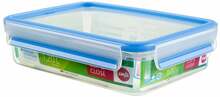 Toidukarp Emsa Clip & Close, 1,2 L, läbipaistev/sinine