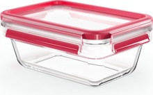 Klaasist toidukarp Emsa Clip&Close N10408, 850 ml, punane