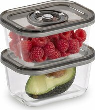Vaakumtoidukarbid klaasist Caso VacuBoxx Eco-Duo S, 0,5 L, 2 tk, läbipaistev