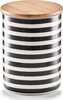 Keraamiline anum Zeller Bamboo STRIPES, 580 ml, valge/must