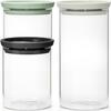 Toidukarpide komplekt Brabantia 100550, klaas/plastik, 0,3 L, 0,6 L, 1,1 L, 3 tk