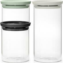 Toidukarpide komplekt Brabantia 100550, klaas/plastik, 0,3 L, 0,6 L, 1,1 L, 3 tk