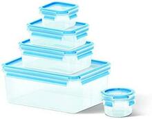 Toidukarbi komplekt Emsa Food Clip&Close 508568, 3,7 L, läbipaistev/sinine, 5 tk