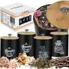 Toidukarpide komplekt Ruhhy 24578, 4 tk, 1,5 L, must