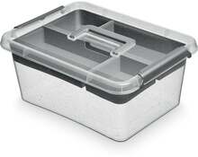 Toidu säilituskast Orplast Antibacterial, 12,5 L, läbipaistev/hall
