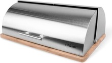 Leivakast Maestro MR-1672S, bambus ja roostevaba teras, 38x14 cm, pronks/hõbe