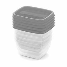 Toidukarbi komplekt Curver Vedo, 5 tk, 0,25 L, läbipaistev hall