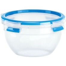 Toidukarp Emsa Clip and Close 518096, 1,1 L, läbipaistev/sinine