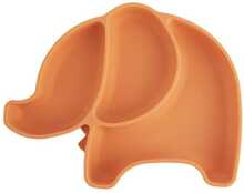 Laste silikoonist taldrik Orion Elephant, 23,5x19x3,5 cm, oranž