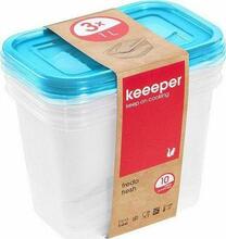 Toidukonteinerite komplekt Keeeper Fredo Fresh, 3x1 L