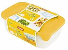 Toidukarbi komplekt Curver Fresh & Go, 0,5 - 2 L, 3 tk, kollane