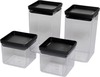 Õhukindlate toidukarpide komplekt Brabantia Tasty+, 4 tk, tumehall