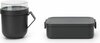 Lõunakarpide komplekt Brabantia Make & Take 206665, 0,6 L ja 1,1 L, hall, 2 tk