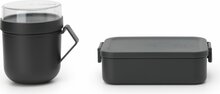 Lõunakarpide komplekt Brabantia Make & Take 206665, 0,6 L ja 1,1 L, hall, 2 tk