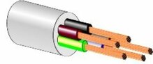 Paigalduskaabel Lietkabelis Owy 300/500V, 5 x 4 mm2, ümmargune, mitmeharuline, valge