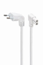 Toitekaabel Gembird PC-184L-VDE-2.5M-W, C7 Euro, 2,5 m, valge