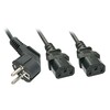 Toitekaabel Lindy 2x C13, 2 m, must, 30048