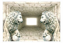 Fototapeet Artgeist Chamber Of Lions, 280 cm x 280 cm