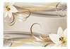 Fototapeet Artgeist Lilies And The Gold Spirals, XXLNEW011523, 210 cm x 300 cm